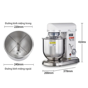 Kích thước máy đánh kem FEST RC 7L