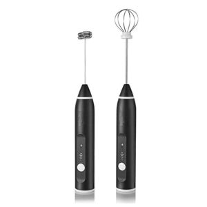 Máy tạo bọt sữa sạc USB 2 loại đầu khuấy cafe và đánh trứng