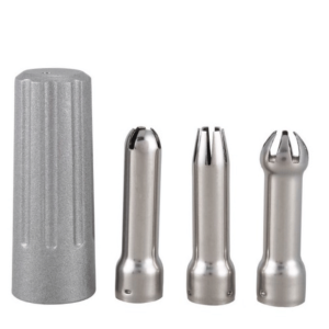 Bộ 3 vòi bình xịt kem Inox + nắp viên gas thép