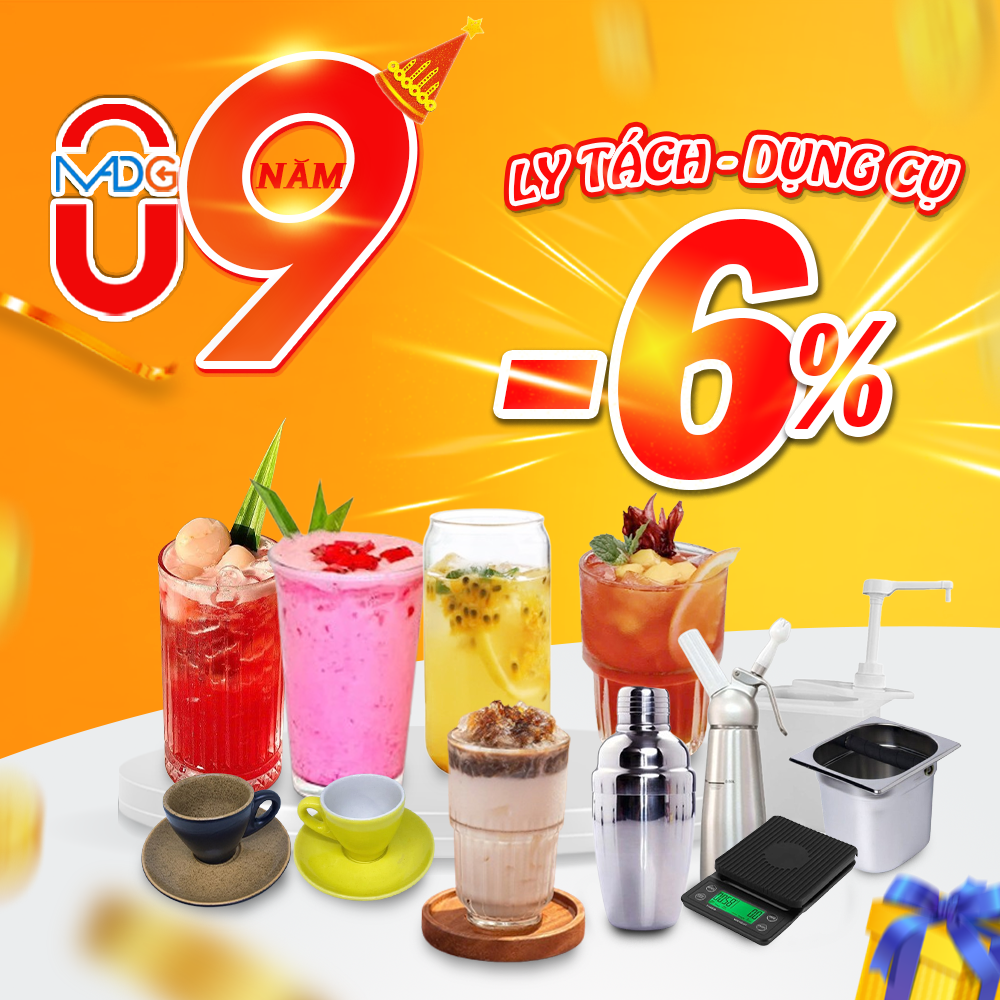 Chương trình ưu đãi từ nguyên liệu, dụng cụ & ly tách