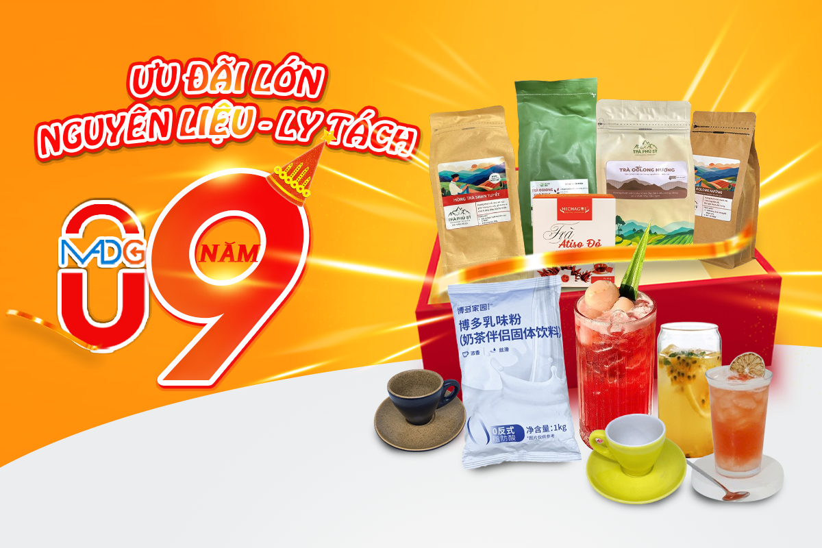 Chương trình ưu đãi từ nguyên liệu, dụng cụ & ly tách