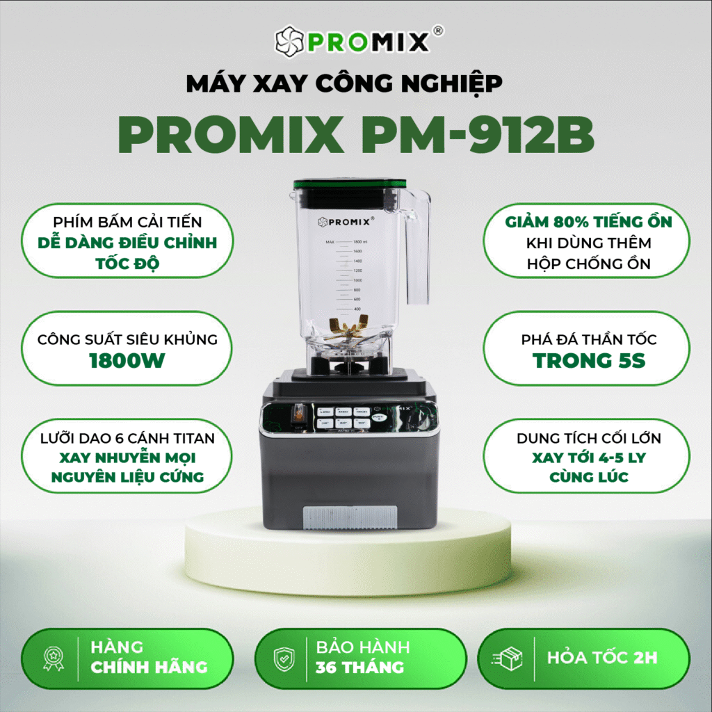 thông số kỹ thuật máy xay sinh tố promix 912B
